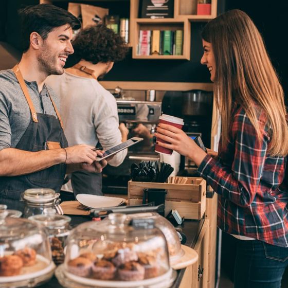 Le comptoir d’un café